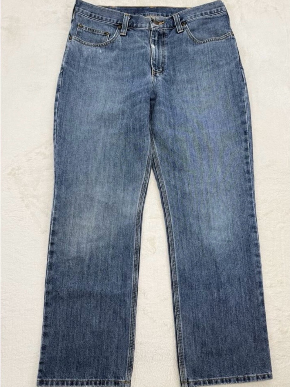 Carhartt Men's Holter Jean Relaxed Fit Frontier Blue Denim 101483 980